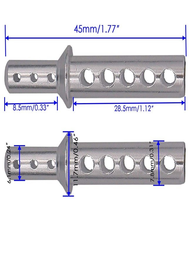 Treehobby 4PCS Aluminum Body Post Upgrade Parts mounts of 08047 for RC 1/10 Redcat Volcano EPX/Pro S30 Replacement (Silver) - Image 4